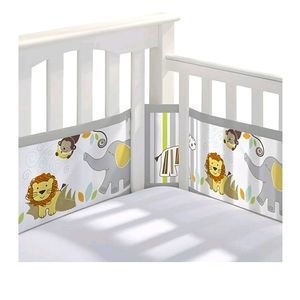 Breathablebaby Classic Mesh Crib Liner-Safari